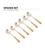 Timber Touch Matt Wooden Handle Table Spoons (Set of 6)