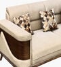 TimberElegance Fabric Three Seater Sofa in Beige Colour
