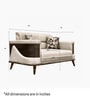 TimberElegance Fabric Two Seater Sofa in Beige Colour