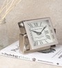 Time's Canvas ( Medium ) Silver Iron Table Clock