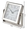 Time's Canvas ( Medium ) Silver Iron Table Clock