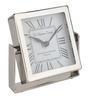 Time's Canvas ( Medium ) Silver Iron Table Clock
