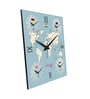 Time Zone Multicolour Metal Wall Clock