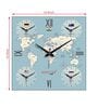 Time Zone Multicolour Metal Wall Clock