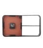 TimekeeperShelves Brown Aluminium Wall clock