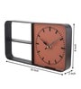 TimekeeperShelves Brown Aluminium Wall clock