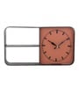 TimekeeperShelves Brown Aluminium Wall clock