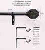 Timeless 19mm Iron Curtain Rod with Black Finial
