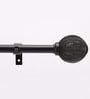 Timeless 19mm Iron Curtain Rod with Black Finial