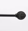 Timeless 19mm Iron Curtain Rod with Black Finial