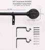 Timeless 19mm Iron Curtain Rod with BlackFinial