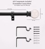 Timeless 19mm Iron Curtain Rod with Glass Finial