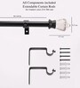 Timeless 19 mm Iron Curtain Rod with Glass Finial