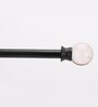 Timeless 19mm Iron Curtain Rod with Glass Finial
