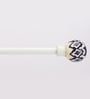 19mm Iron Curtain Rod with White and Blue Ceramic Finial