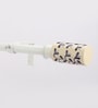 19mm Iron Curtain Rod with White & Blue Ceramic Finial
