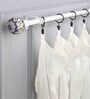Timeless 19mm Iron Curtain Rod with White & Blue CeramicFinial