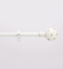 Timeless 19mm Iron Curtain Rod with White and Grey Polka Dot Finial