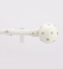 Timeless 19mm Iron Curtain Rod with White and Grey Polka Dot Finial