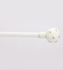 Timeless 19mm Iron Curtain Rod with White and Grey Polka Dot Finial