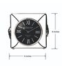 Straps Timepiece Silver & Black Aluminium Table clock