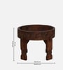Timila Mango Wood End Table In Tubbaq Finish