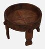 Timila Mango Wood End Table In Tubbaq Finish
