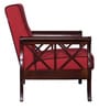 Tina 1 Seater Wooden Sofa in Red Colour