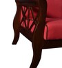 Tina 1 Seater Wooden Sofa in Red Colour