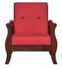Tina 1 Seater Wooden Sofa in Red Colour