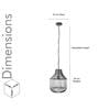 Tindori Crystal & Metal Ceiling Pendant (Clear)