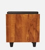 Tinny Shoe Rack With Seating In Tan Finish