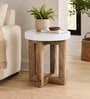 Tinny Solid Wood End Table In Natural Finish