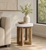 Tinny Solid Wood End Table In Natural Finish