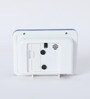 Tinsley White & Blue Plastic Rectangle Shaped Table Alarm Clock