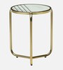 Tinto Metal Nest of Table In Gold Finish with Marble Top (Set of 2) Tinto Metal Nest of Table In Gold Finish with Marble Top (Set of 2)