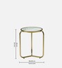 Tinto Metal Nest of Table In Gold Finish with Marble Top (Set of 2) Tinto Metal Nest of Table In Gold Finish with Marble Top (Set of 2)