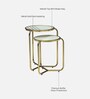 Tinto Metal Nest of Table In Gold Finish with Marble Top (Set of 2) Tinto Metal Nest of Table In Gold Finish with Marble Top (Set of 2)