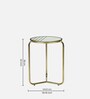Tinto Metal Nest of Table In Gold Finish with Marble Top (Set of 2) Tinto Metal Nest of Table In Gold Finish with Marble Top (Set of 2)