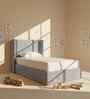Tiny Haven Boucle Kids Toddler Bed With Box Storage In Cream Colour