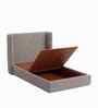 Tiny Haven Boucle Kids Toddler Bed With Box Storage In Cream Colour