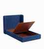 Tiny Haven Boucle Kids Toddler Bed With Box Storage In Denim Blue Colour