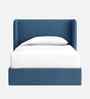 Tiny Haven Boucle Kids Toddler Bed With Box Storage In Denim Blue Colour