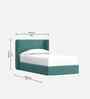 Tiny Haven Boucle Kids Toddler Bed With Box Storage In Green Colour