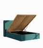 Tiny Haven Boucle Kids Toddler Bed With Hydraulic Storage In Green Colour