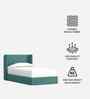 Tiny Haven Boucle Kids Twin Bed With Box Storage In Green Colour