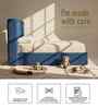 Tiny Haven Boucle Kids Twin Bed With Hydraulic Storage In Denim Blue Colour