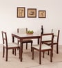 Tipton Sheesham Wood 4 Seater Dining Set in Provincial Teak Finish