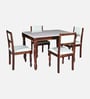 Tipton Sheesham Wood 4 Seater Dining Set in Provincial Teak Finish