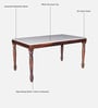 Tipton Sheesham Wood 6 Seater Dining Set in Provincial Teak Finish